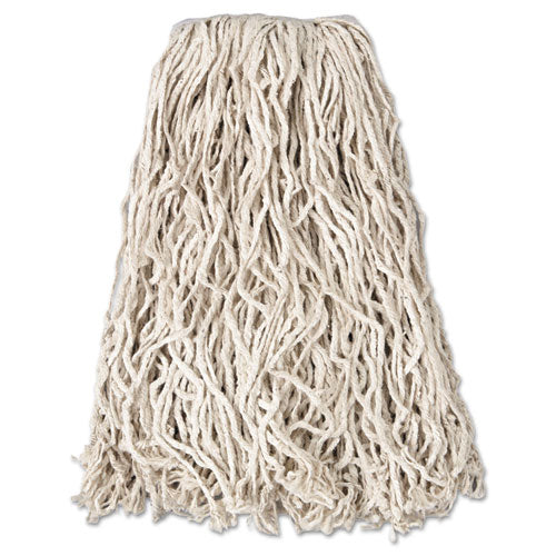 Economy Cut-end Cotton Wet Mop Head, 20oz, 1" Band, White, 12/carton - Image 1