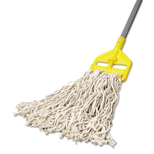 Economy Cut-end Cotton Wet Mop Head, 20oz, 1" Band, White, 12/carton - Image 3