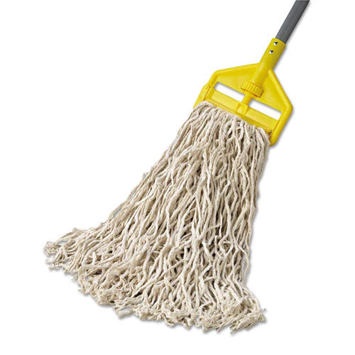 Economy Cut-end Cotton Wet Mop Head, 24oz, 1" Band, White, 12/carton - Image 3