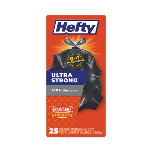 Ultra Flex Waste Bags, 30 Gal, 1.05 Mil, 6" X 2.1", Black, 150/carton - Image 3