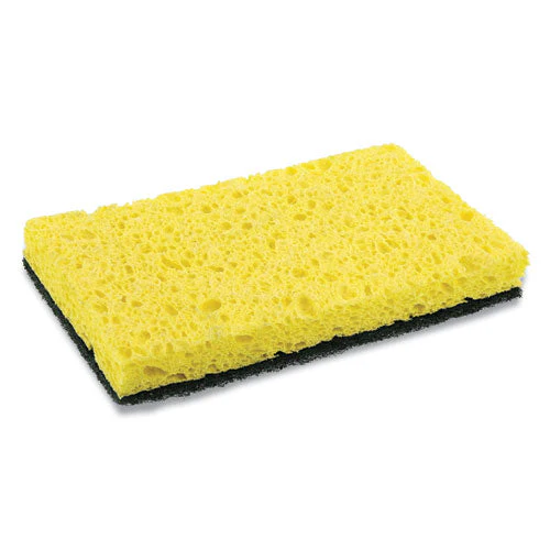 Heavy-duty Scrubbing Sponge, 3.5 X 6, 0.85" Thick, Yellow/green, 20/carton - Image 1