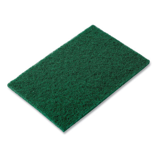 Medium-duty Scouring Pad, 6 X 9, Green, 10 Pads/pack, 6 Packs/carton - Image 1