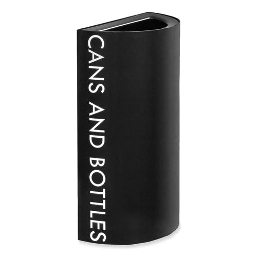 Mixx Recycling Center Half-round Receptacle, 23 Gal, Steel, Black, Ships In 1-3 Business Days - Image 1