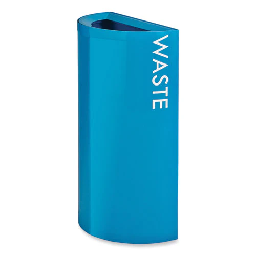 Mixx Recycling Center Half-round Receptacle, 23 Gal, Steel, Blue, Ships In 1-3 Business Days - Image 1