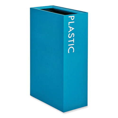 Mixx Recycling Center Rectangular Receptacle, 29 Gal, Steel, Blue, Ships In 1-3 Business Days - Image 1