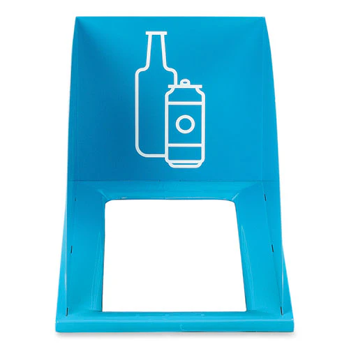 Mixx Recycling Center Lid, Topper Style, 9.87w X 19.87d X 0.62h, Blue, Ships In 1-3 Business Days - Image 3