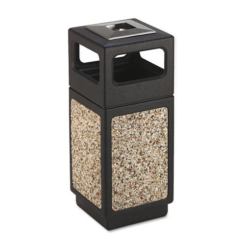 Canmeleon Aggregate Panel Receptacles, 15 Gal, Polyethylene/stainless Steel, Black - Image 1