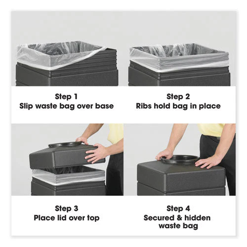 Canmeleon Aggregate Panel Receptacles, Top-open, 38 Gal, Polyethylene, Black, Ships In 1-3 Business Days - Image 2