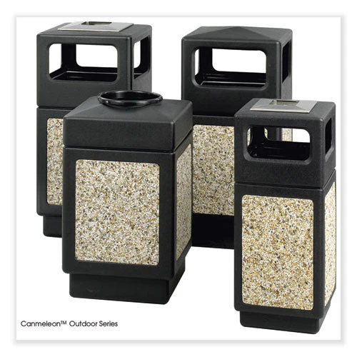 Canmeleon Aggregate Panel Receptacles, Top-open, 38 Gal, Polyethylene, Black, Ships In 1-3 Business Days - Image 3