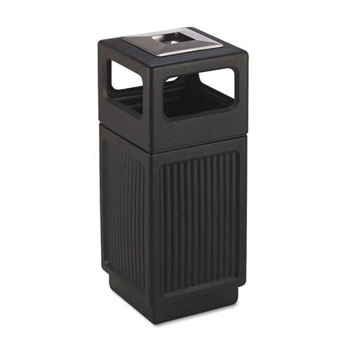 Canmeleon Recessed Panel Receptacles, 15 Gal, Polyethylene, Black - Image 1