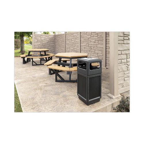 Canmeleon Recessed Panel Receptacles, 15 Gal, Polyethylene, Black - Image 3