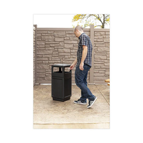 Canmeleon Recessed Panel Receptacles, 15 Gal, Polyethylene, Black - Image 2