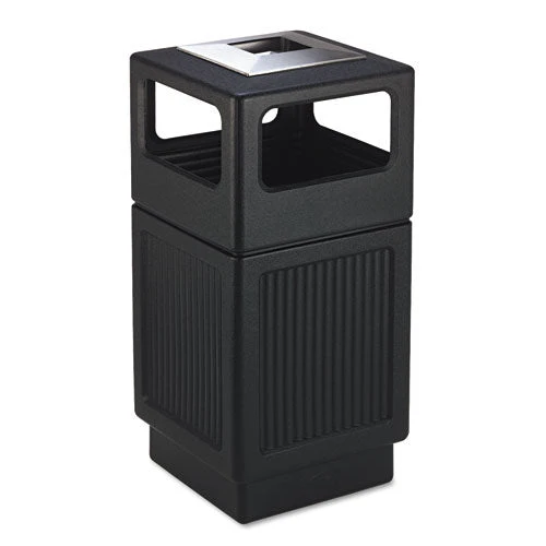 Canmeleon Recessed Panel Receptacles, 38 Gal, Polyethylene, Black - Image 1