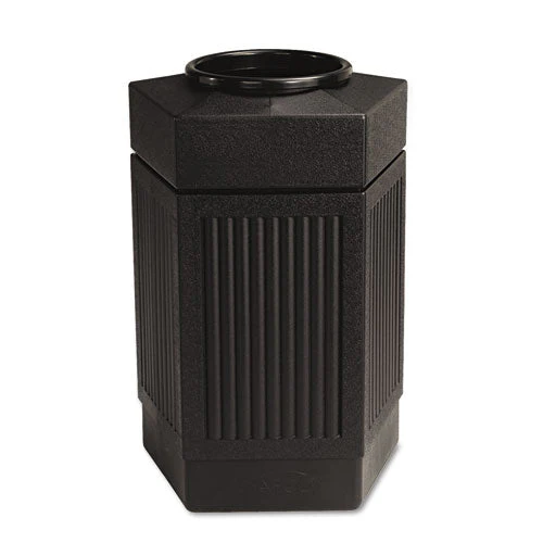 Canmeleon Indoor/outdoor Pentagon Receptacle, 30 Gal, Polyethylene, Black - Image 1