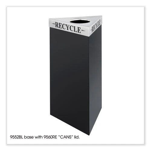 Trifecta Waste Receptacle Lid. Laser Cut "recycle" Inscription, 20w X 20d X 3h, Stainless Steel, Ships In 1-3 Business Days - Image 2