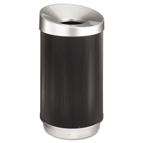 At-your-disposal Vertex Receptacle, 38 Gal, Polyethylene, Black - Image 1