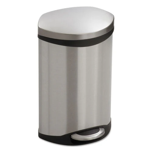 Step-on Medical Receptacle, 3 Gal, Steel, Stainless Steel - Image 1
