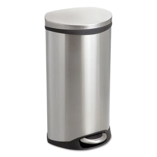 Step-on Medical Receptacle, 7.5 Gal, Steel, Stainless Steel - Image 1