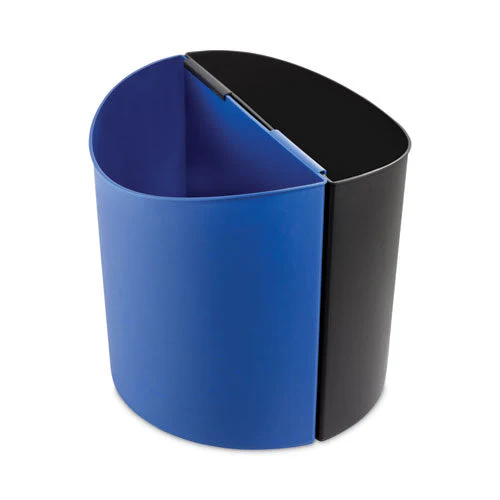 Desk-side Recycling Receptacle, 7 Gal, Plastic, Black/blue - Image 3
