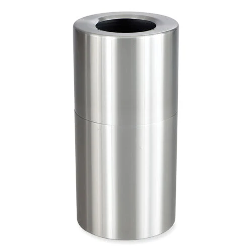 Single Recycling Receptacle, 20 Gal, Steel, Brushed Aluminum, Ships In 1-3 Business Days - Image 2