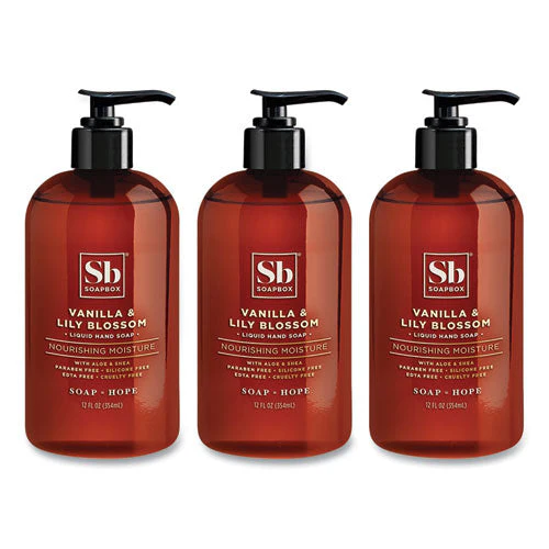 Hand Soap, Vanilla And Lily Blossom, 12 Oz Pump Bottle, 3/box - Image 2