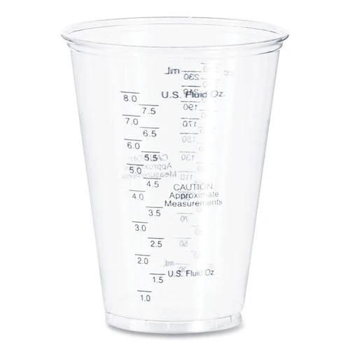 Pet Graduated Medical And Dental Cups, 10 Oz, Clear, Graduated, 50/bag, 20 Bags/carton - Image 1