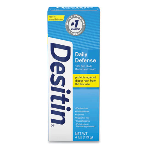Daily Defense Baby Diaper Rash Cream With Zinc Oxide, 4 Oz Tube - Image 1