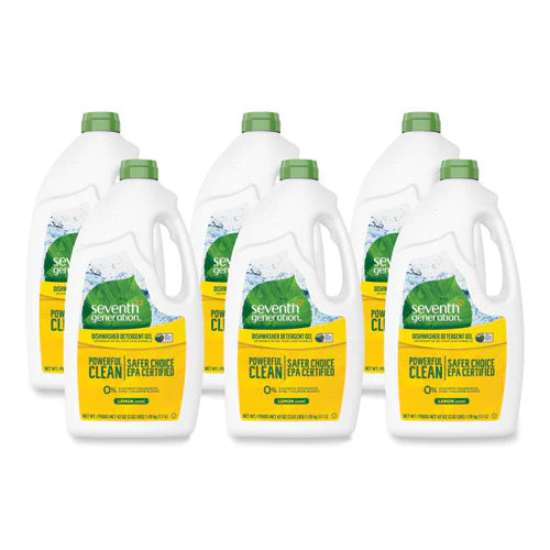 Natural Automatic Dishwasher Gel, Lemon, 42 Oz Bottle, 6/carton - Image 1