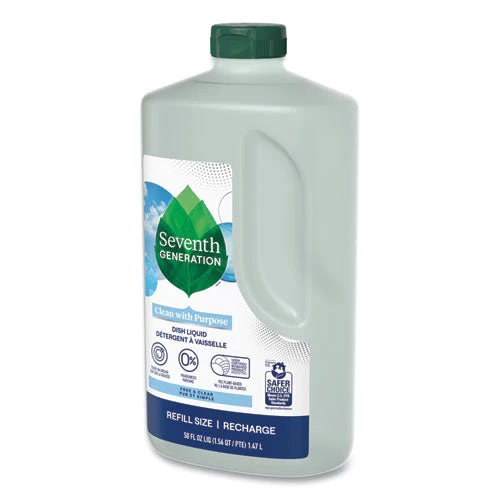 Natural Dishwashing Liquid, Free And Clear, 50 Oz Bottle, 3/carton - Image 2