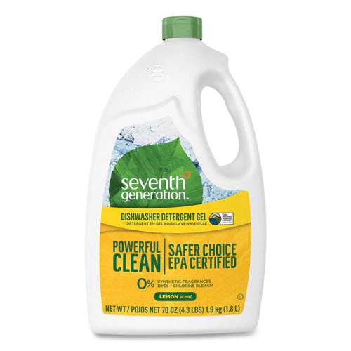 Natural Automatic Dishwasher Gel, Lemon, Jumbo 70 Oz Bottle, 6/ct - Image 1