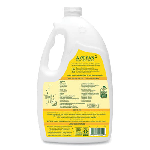 Natural Automatic Dishwasher Gel, Lemon, Jumbo 70 Oz Bottle, 6/ct - Image 3