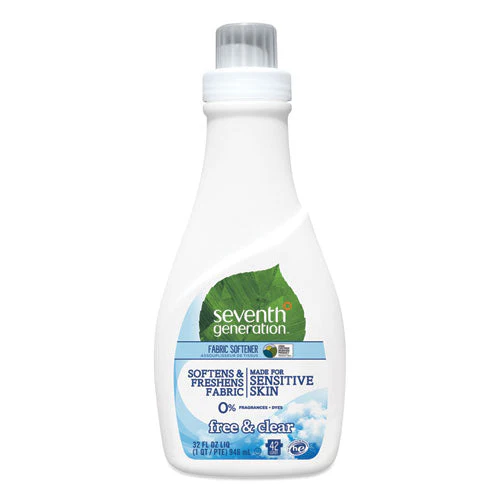 Natural Liquid Fabric Softener, Free And Clear/unscented 32 Oz Bottle - Image 1
