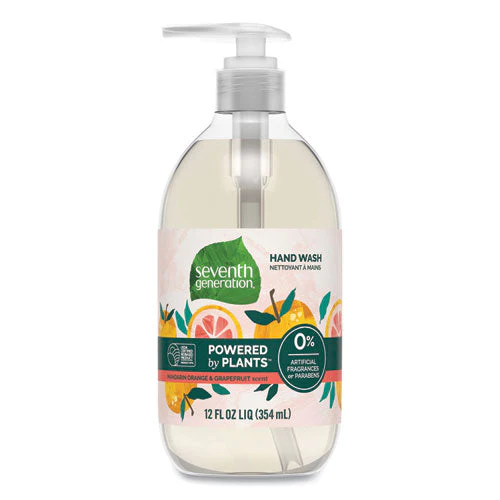 Natural Hand Wash, Mandarin Orange And Grapefruit, 12 Oz Pump Bottle, 8/carton - Image 1