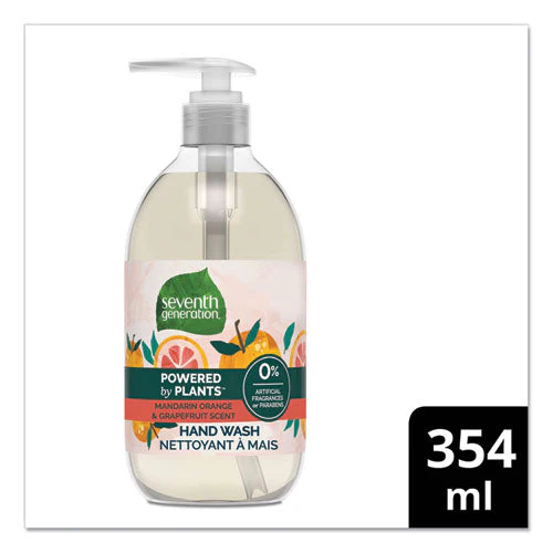 Natural Hand Wash, Mandarin Orange And Grapefruit, 12 Oz Pump Bottle, 8/carton - Image 3