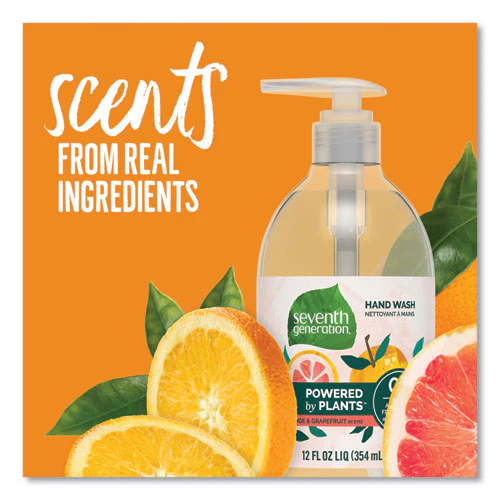 Natural Hand Wash, Mandarin Orange And Grapefruit, 12 Oz Pump Bottle, 8/carton - Image 2
