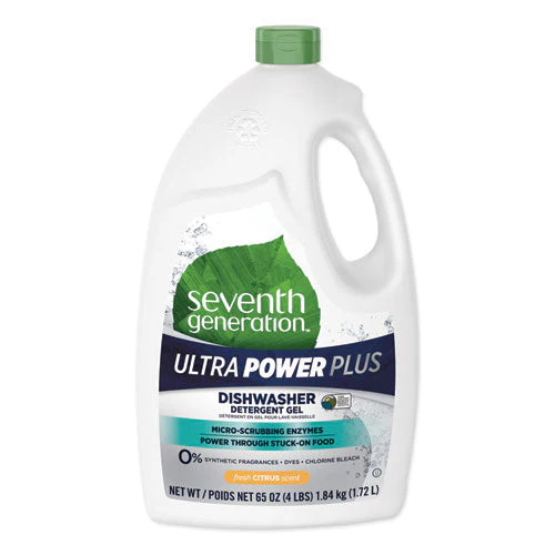 Natural Auto Dishwasher Gel, Ultra Power Plus, Fresh Citrus, 65 Oz Bottle, 6/ct - Image 1