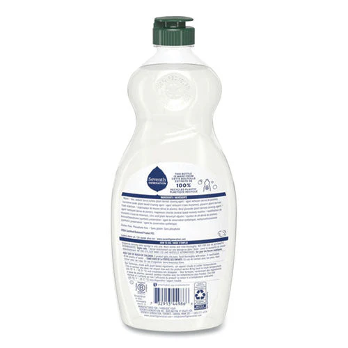 Natural Dishwashing Liquid, Free And Clear, 19 Oz Bottle, 6/carton - Image 3