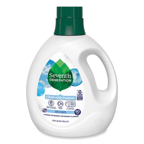 Natural Liquid Laundry Detergent, Fragrance Free, 135 Oz Bottle, 4/carton - Image 3