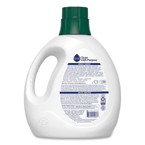 Natural Liquid Laundry Detergent, Fragrance Free, 135 Oz Bottle - Image 2