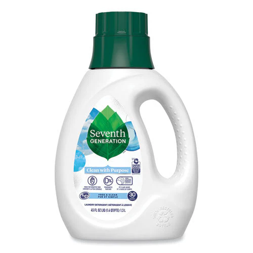 Natural Liquid Laundry Detergent, Fragrance Free, 45 Oz Bottle, 6/carton - Image 1