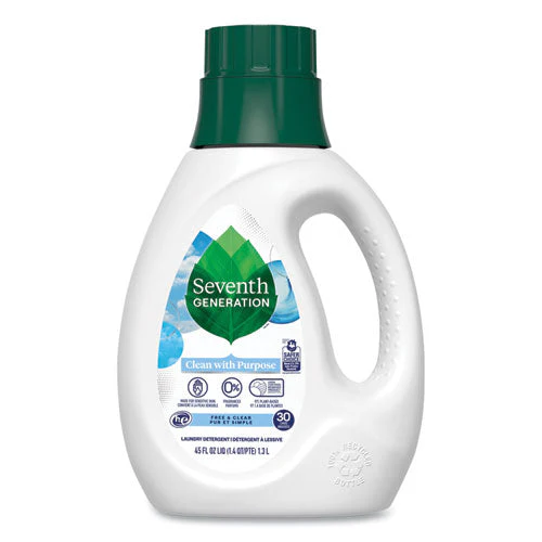 Natural Liquid Laundry Detergent, Fragrance Free, 45 Oz Bottle - Image 1