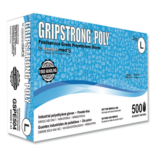 Foodservice Grade Polyethylene Gloves, Clear, Large, Polyethylene, 500/box, 20 Boxes/carton - Image 1