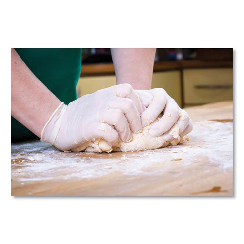 Latex Gloves, Cream, Medium, 100/box, 10 Boxes/carton - Image 2