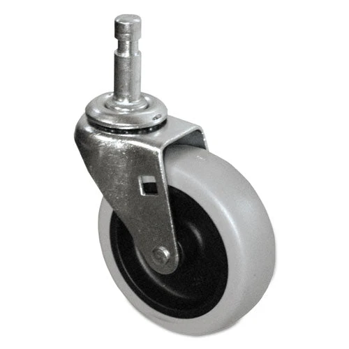 Mop Bucket/wringer Replacement Caster, Grip Ring Type C Stem, 3" Wheel, Black/gray/silver - Image 1