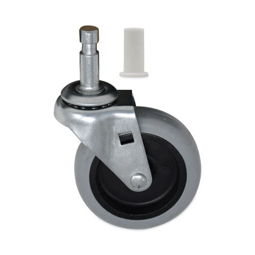 Mop Bucket/wringer Replacement Caster, Grip Ring Type C Stem, 3" Wheel, Black/gray/silver - Image 3