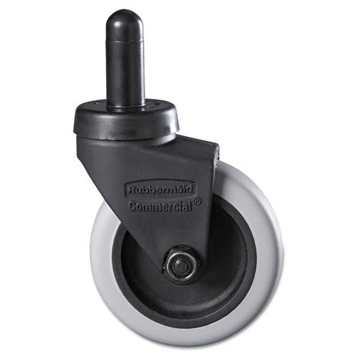 Replacement Bayonet-stem Swivel Casters, Grip Ring Stem, 3" Soft Rubber Wheel, Black - Image 2