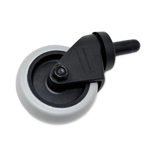 Replacement Bayonet-stem Swivel Casters, Grip Ring Stem, 3" Soft Rubber Wheel, Black - Image 3