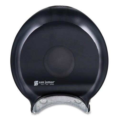 Single 9" Jumbo Bath Tissue Dispenser, Classic, 10.25 X 5.63 X 12, Transparent Black Pearl - Image 1