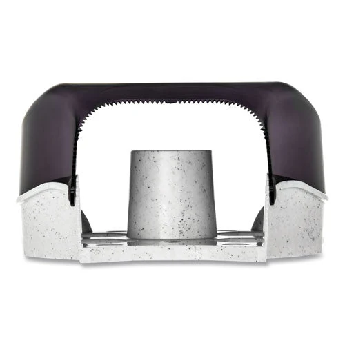Single 9" Jumbo Bath Tissue Dispenser, Classic, 10.25 X 5.63 X 12, Transparent Black Pearl - Image 3