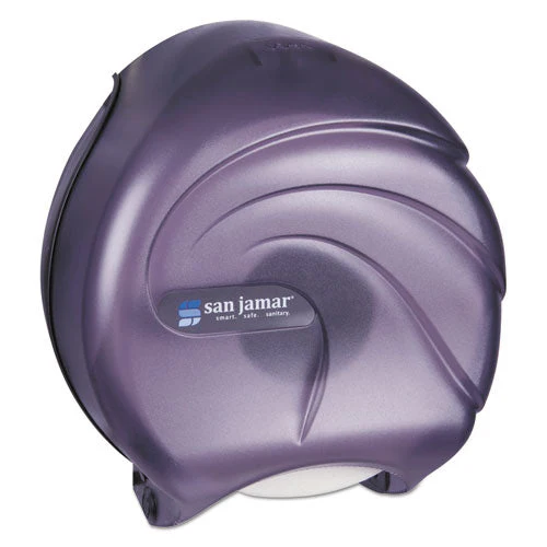 Single 9" Jumbo Tissue Dispenser, Oceans, 10.25 X 5.63 X 12, Transparent Black Pearl - Image 1